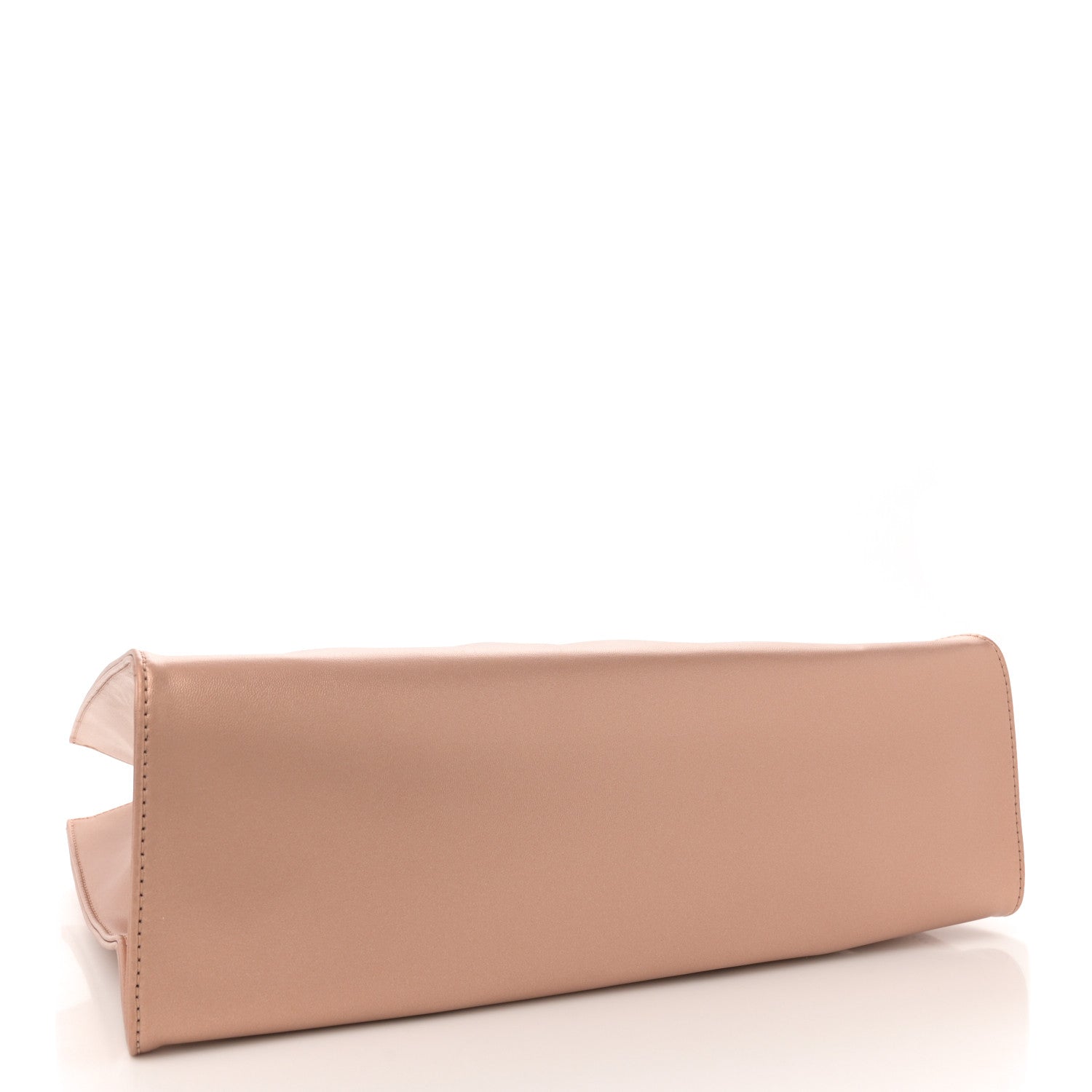 Metallic Vegan Leather Medium Shopping Bag Copper