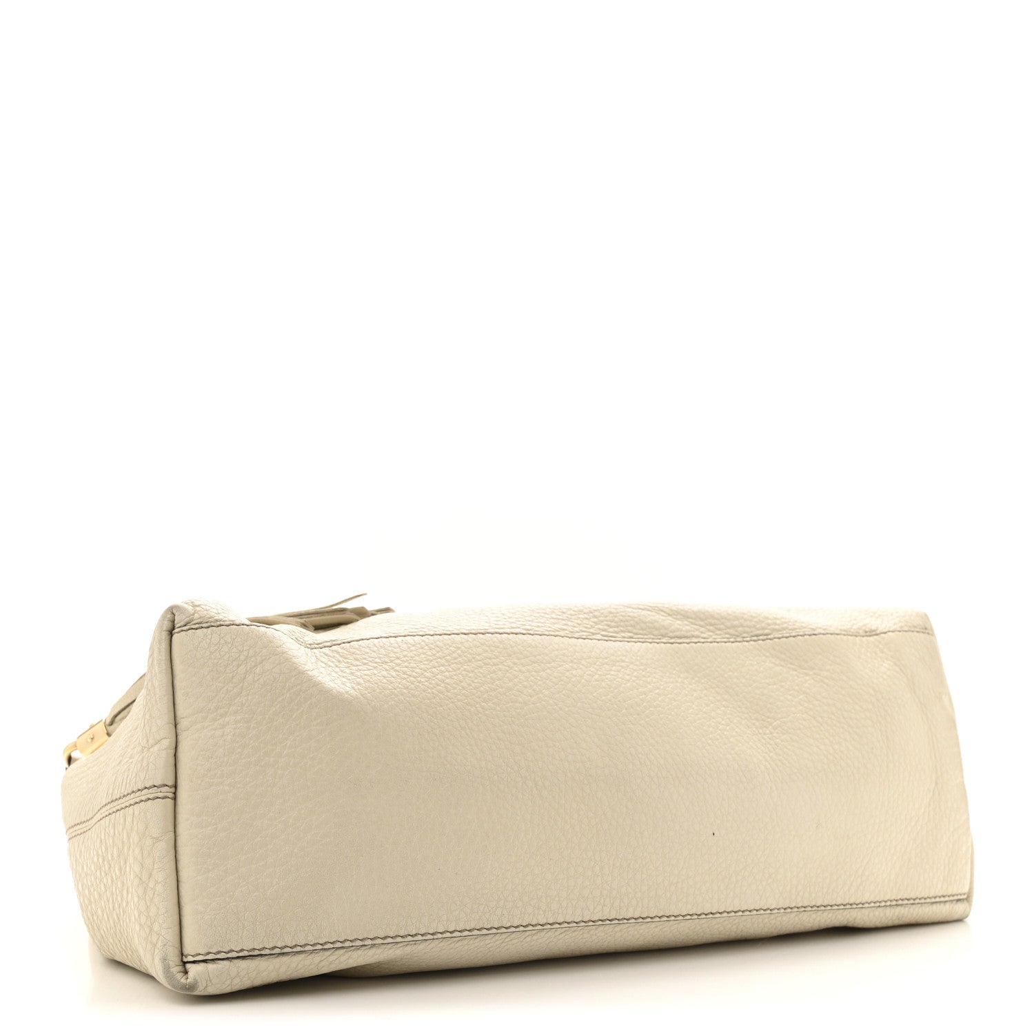 Pebbled Calfskin Medium Soho Chain Shoulder Bag Off White