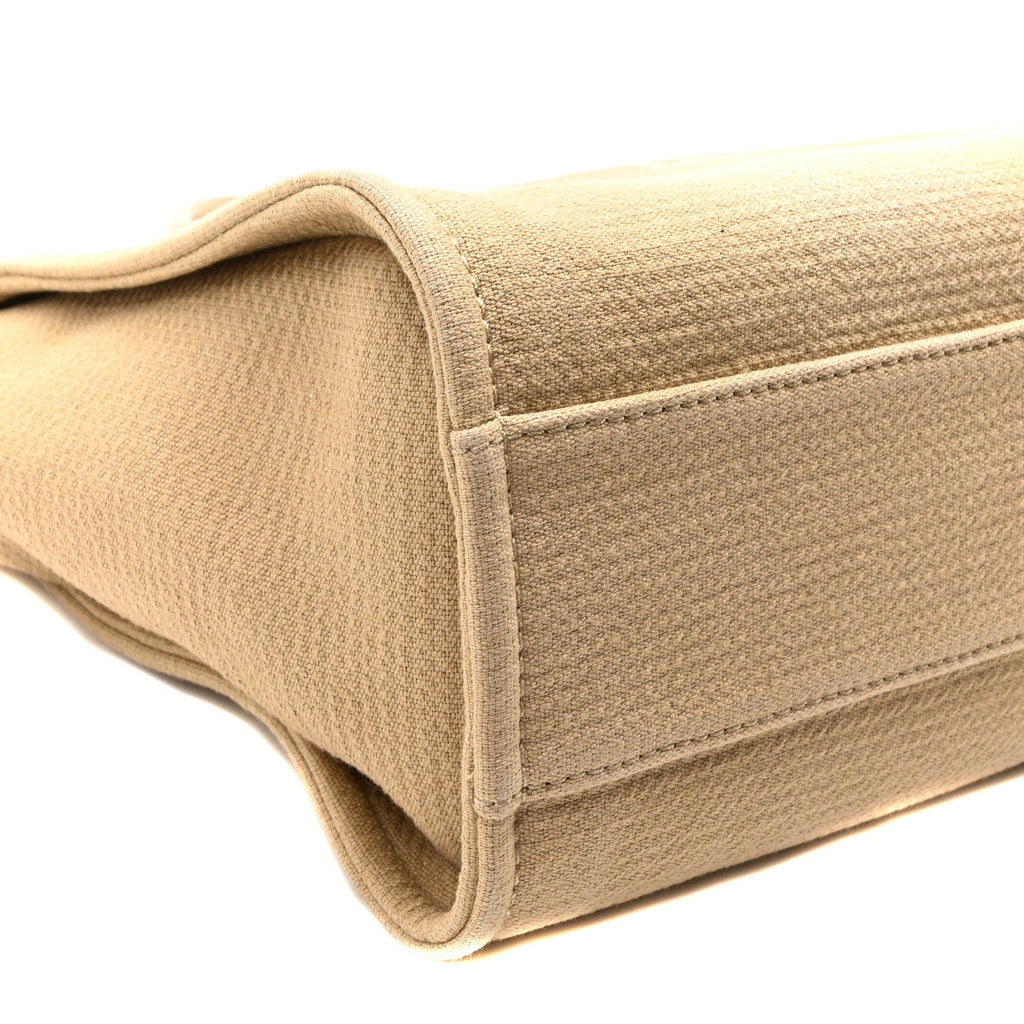 Mixed Fibers Small Deauville Tote Beige
