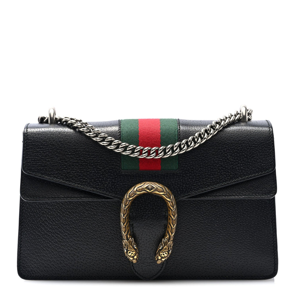 Calfskin Web Small Dionysus Shoulder Bag Black