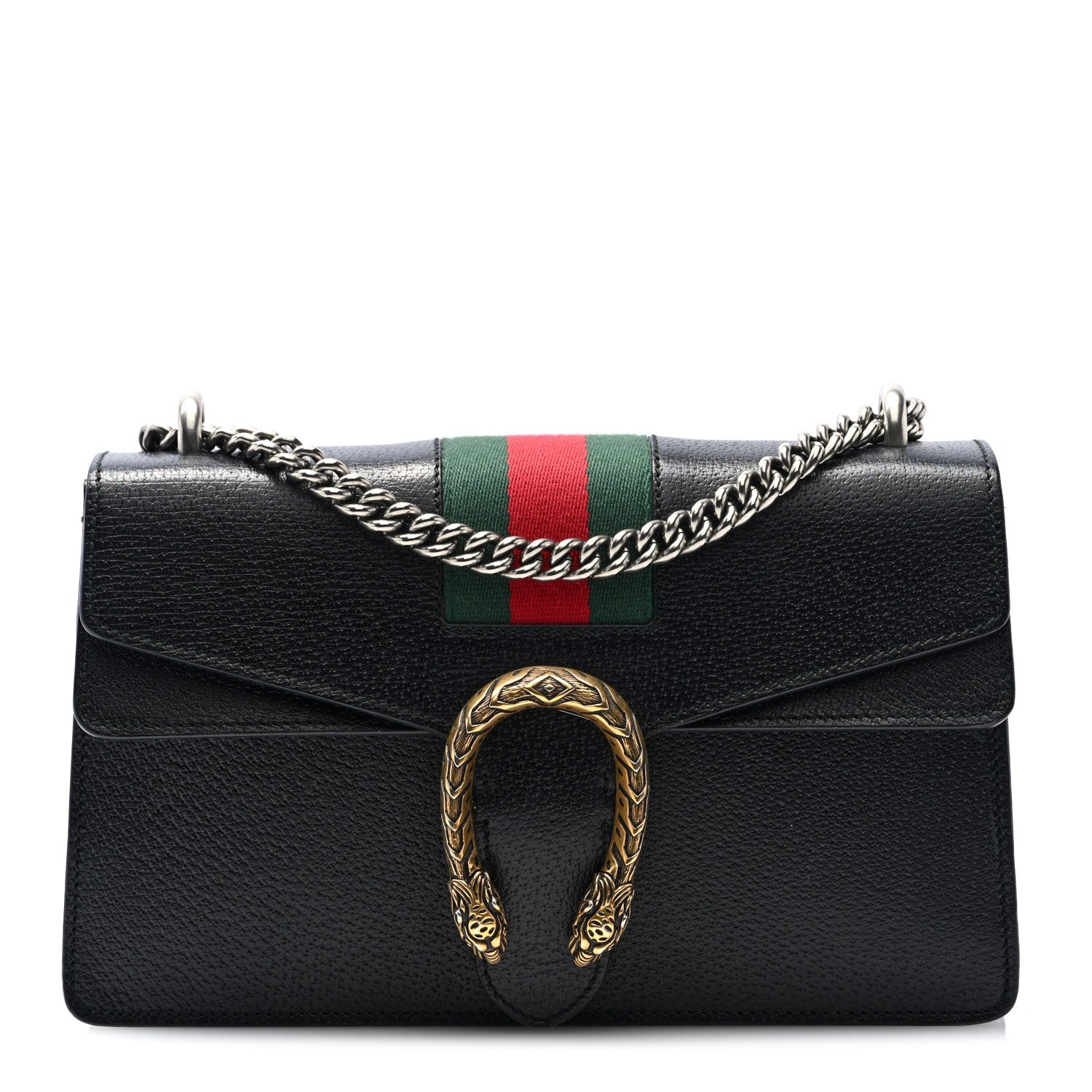 Calfskin Web Small Dionysus Shoulder Bag Black