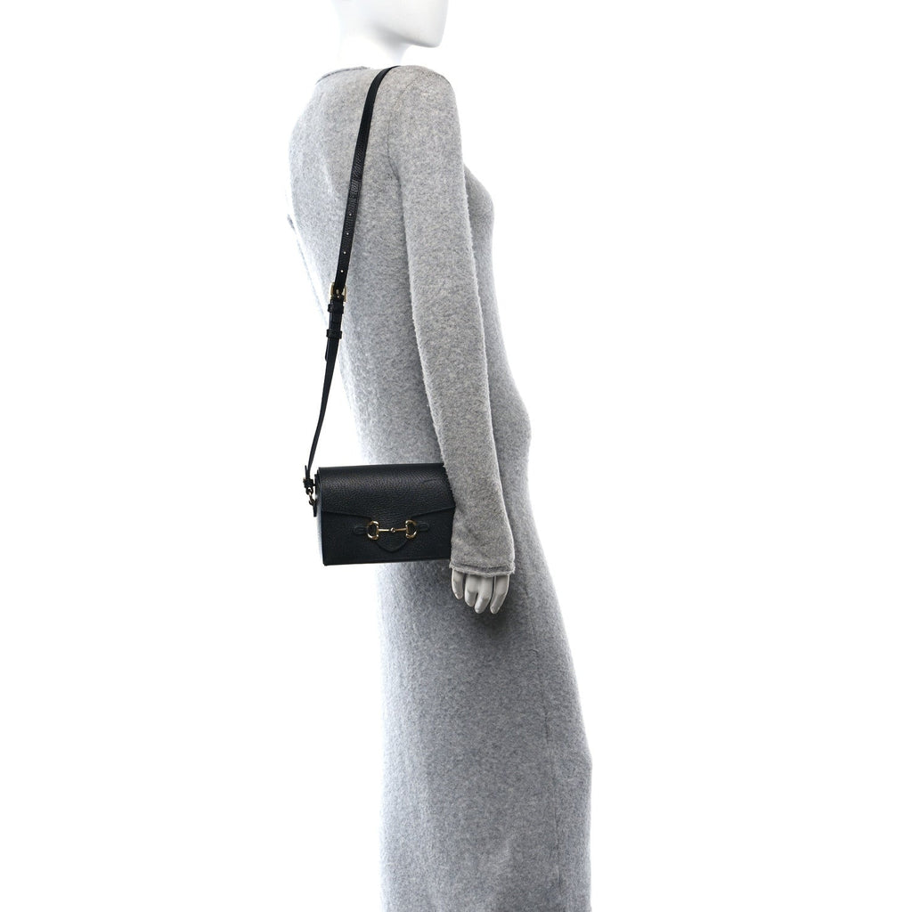 Calfskin Horsebit 1955 Shoulder Bag Black