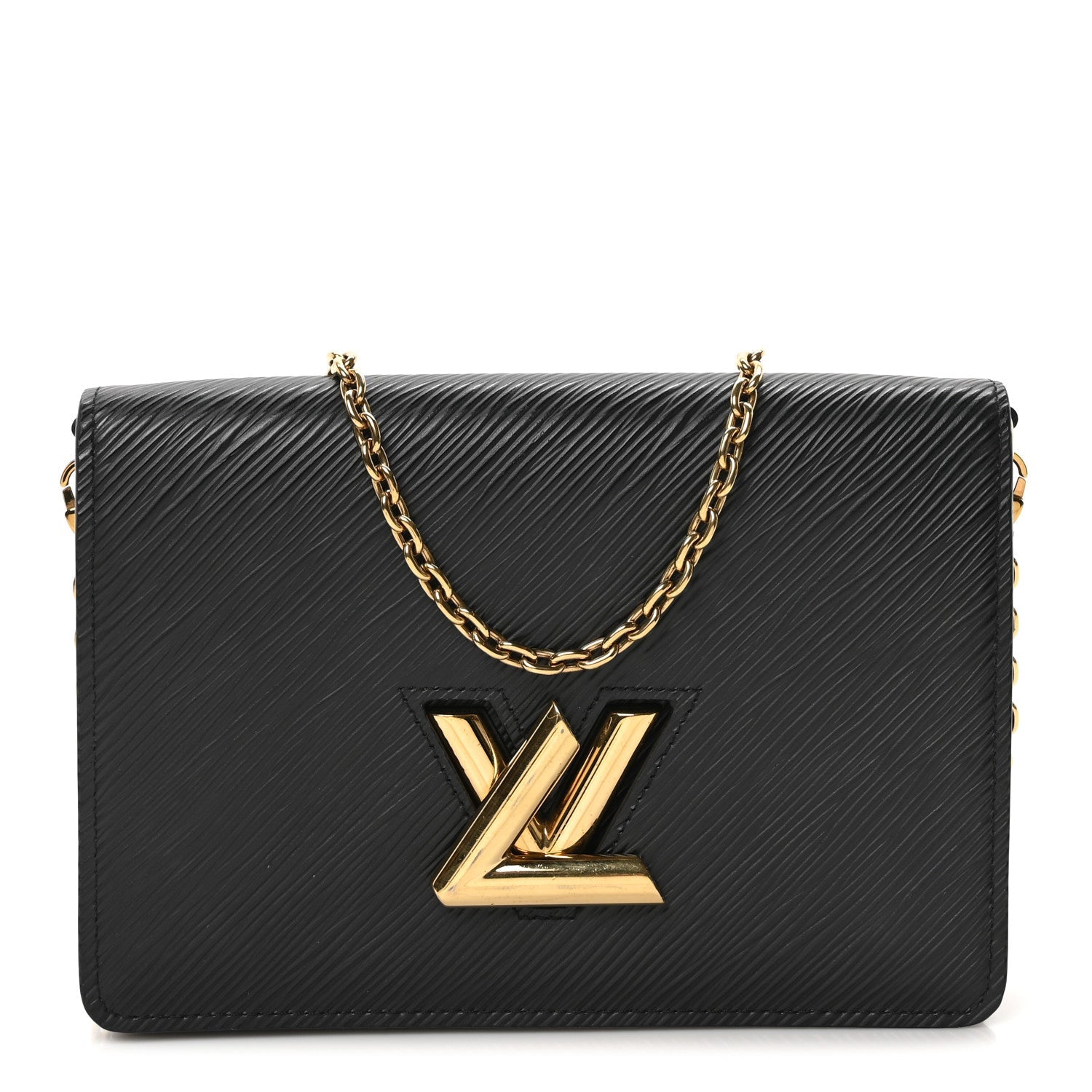 Epi Twist Belt Chain Wallet Black