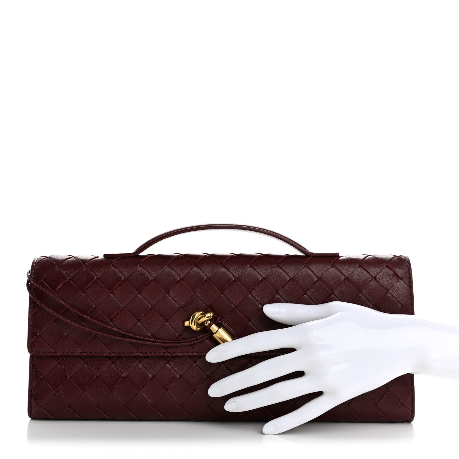 Nappa Intrecciato Long Andiamo Top Handle Clutch Barolo