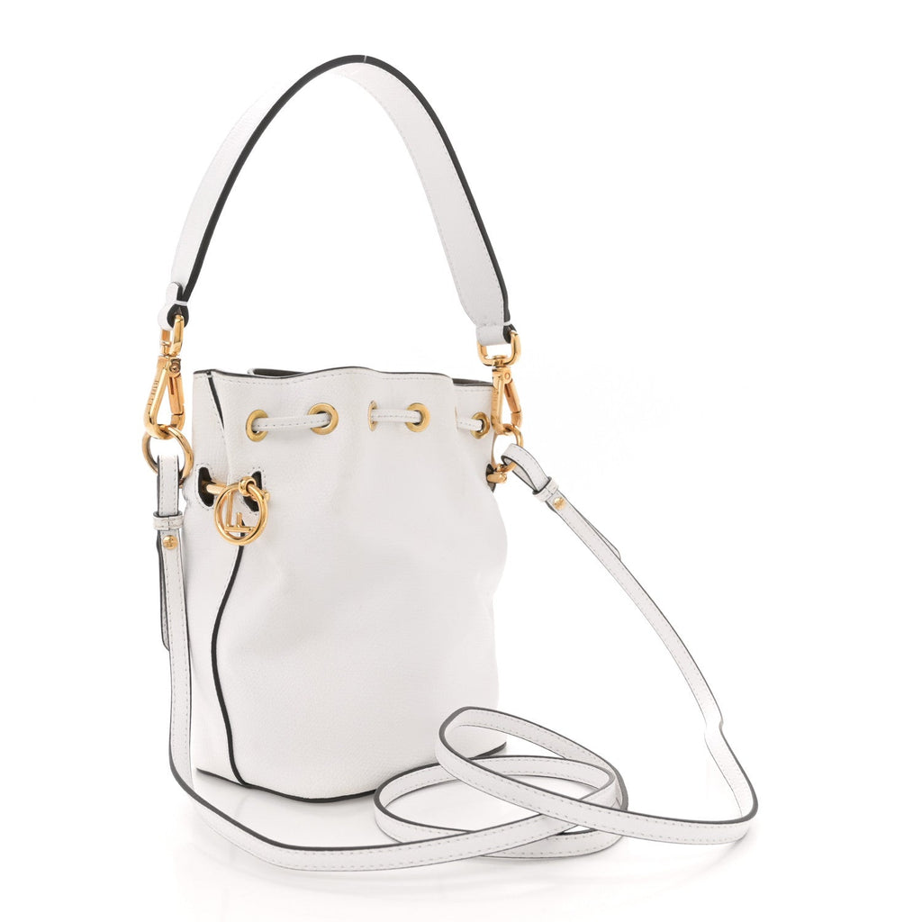 Vitello Cruise F is Fendi Mini Mon Tresor Bucket Bag Optical White