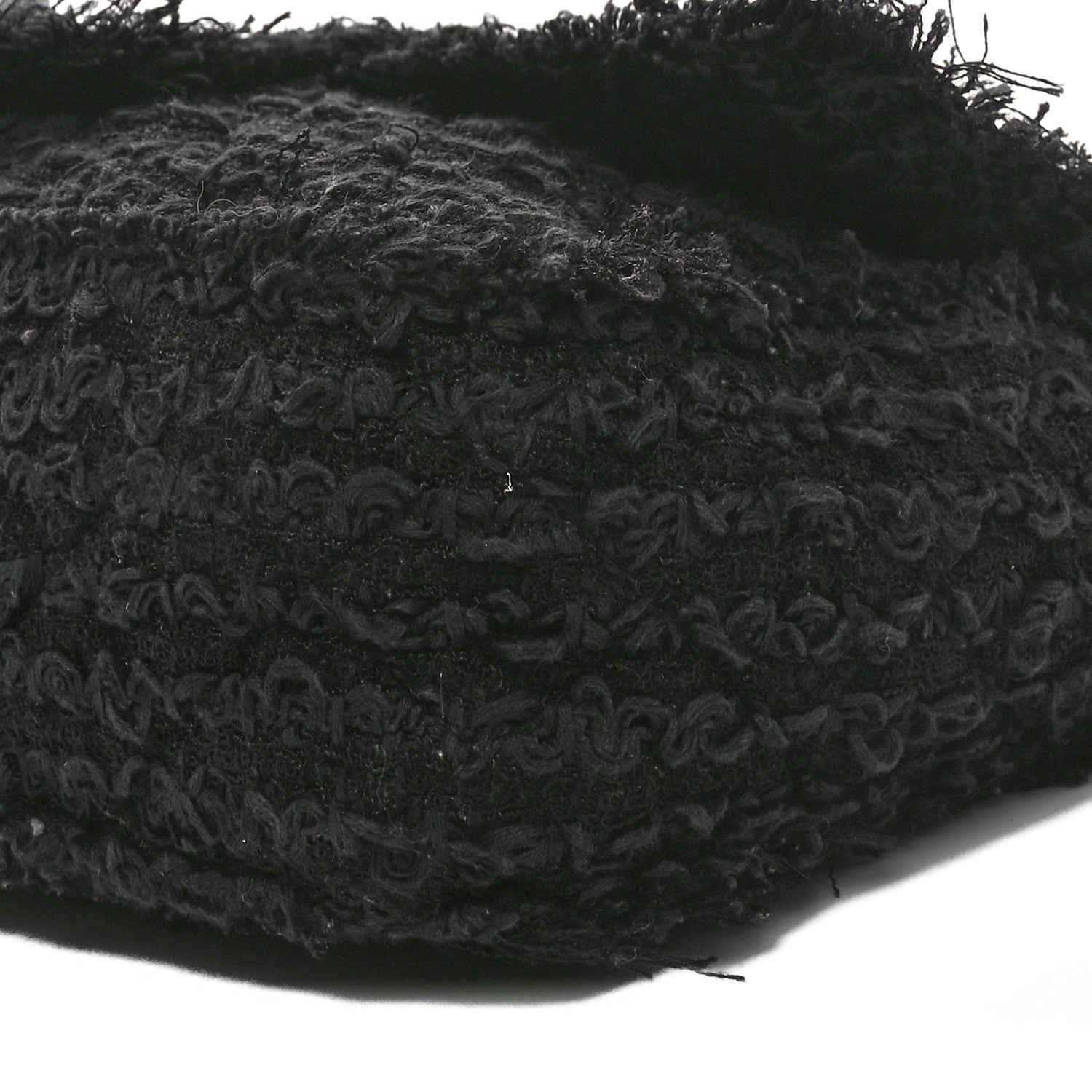 Tweed Quilted Medium Single Flap Black