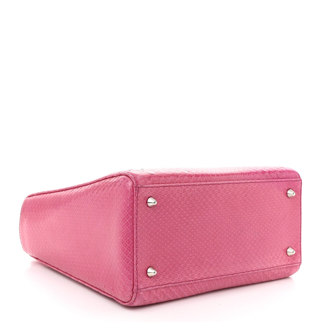 Snakeskin Medium Lady Dior Pink
