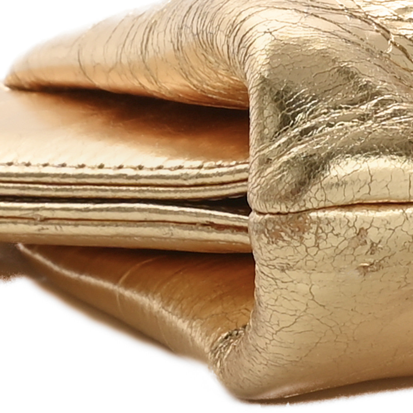 Metallic Lambskin Tweed We Need 5x5=CC Clutch Gold