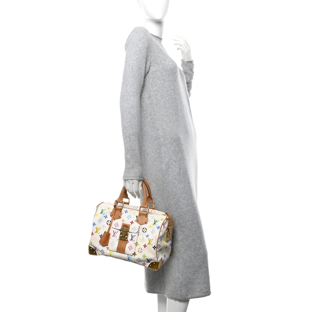 Monogram Multicolor Speedy 30 White