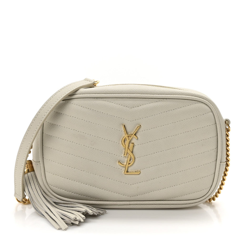 Grain De Poudre Matelasse Monogram Mini Lou Camera Bag Crema Soft