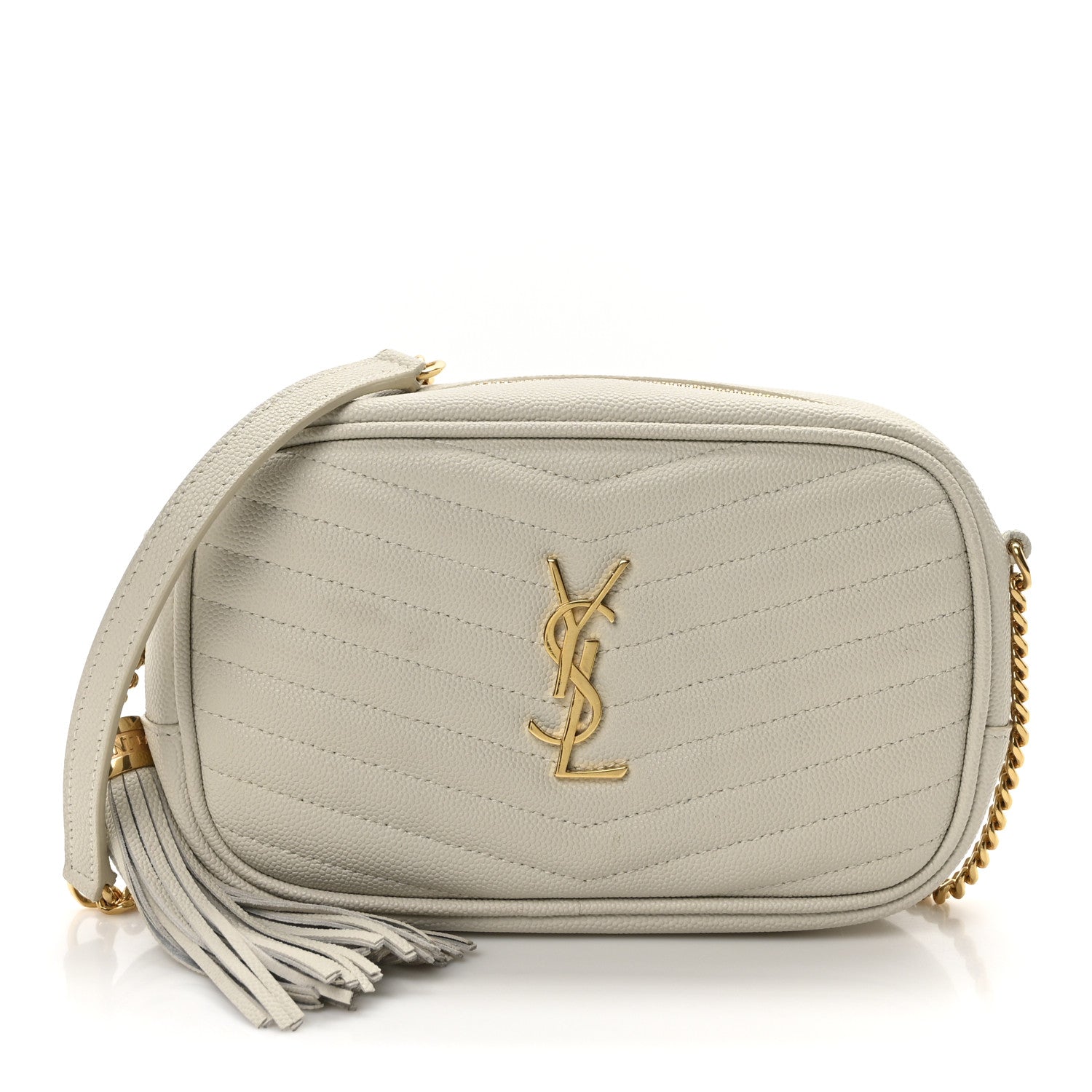 Grain De Poudre Matelasse Monogram Mini Lou Camera Bag Crema Soft