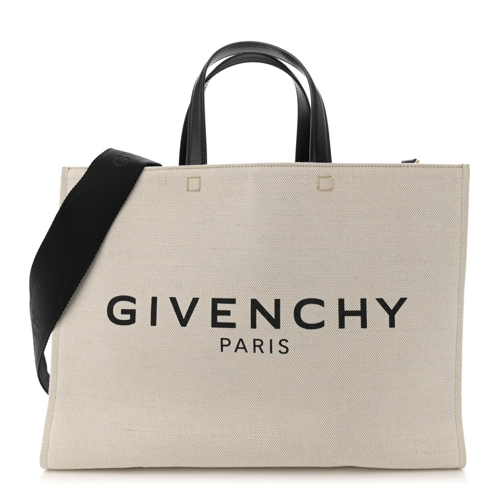 Canvas Bond Shopper Tote White Black