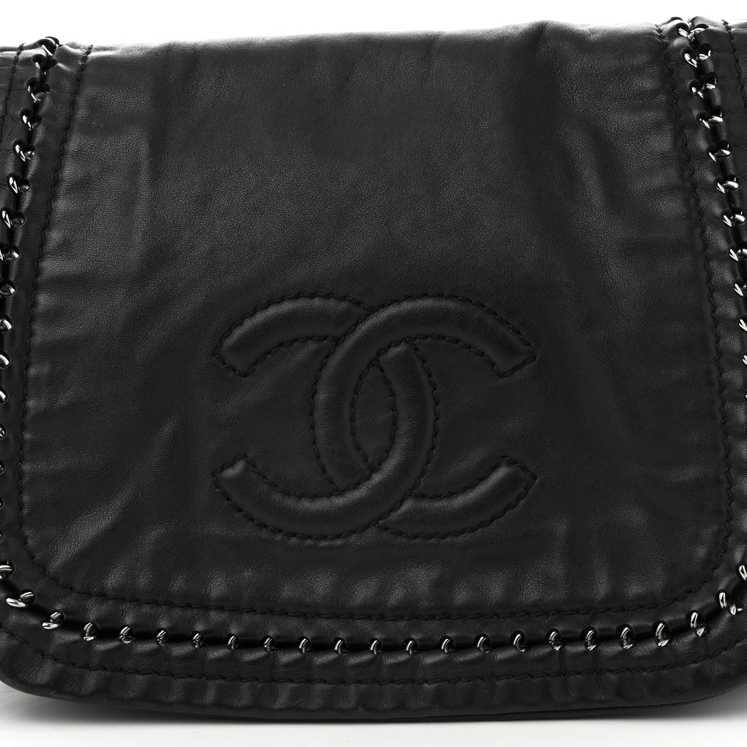 Lambskin Luxe Ligne Flap Black