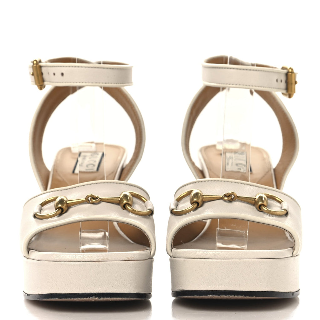 Quentin Granada Kid Horsebit 25/60mm Platform Sandals 39 Mystic White