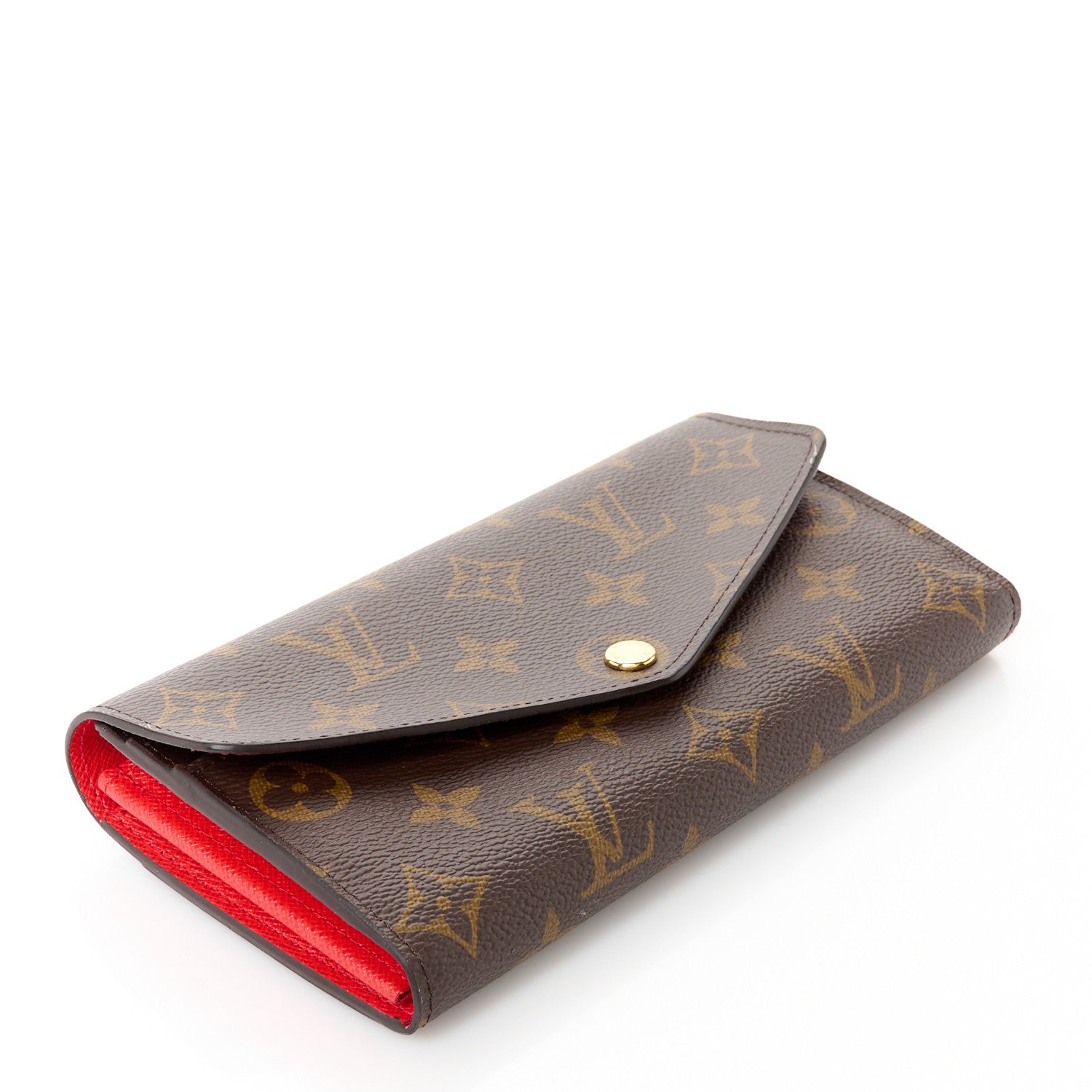 Monogram Sarah Wallet NM Coquelicot