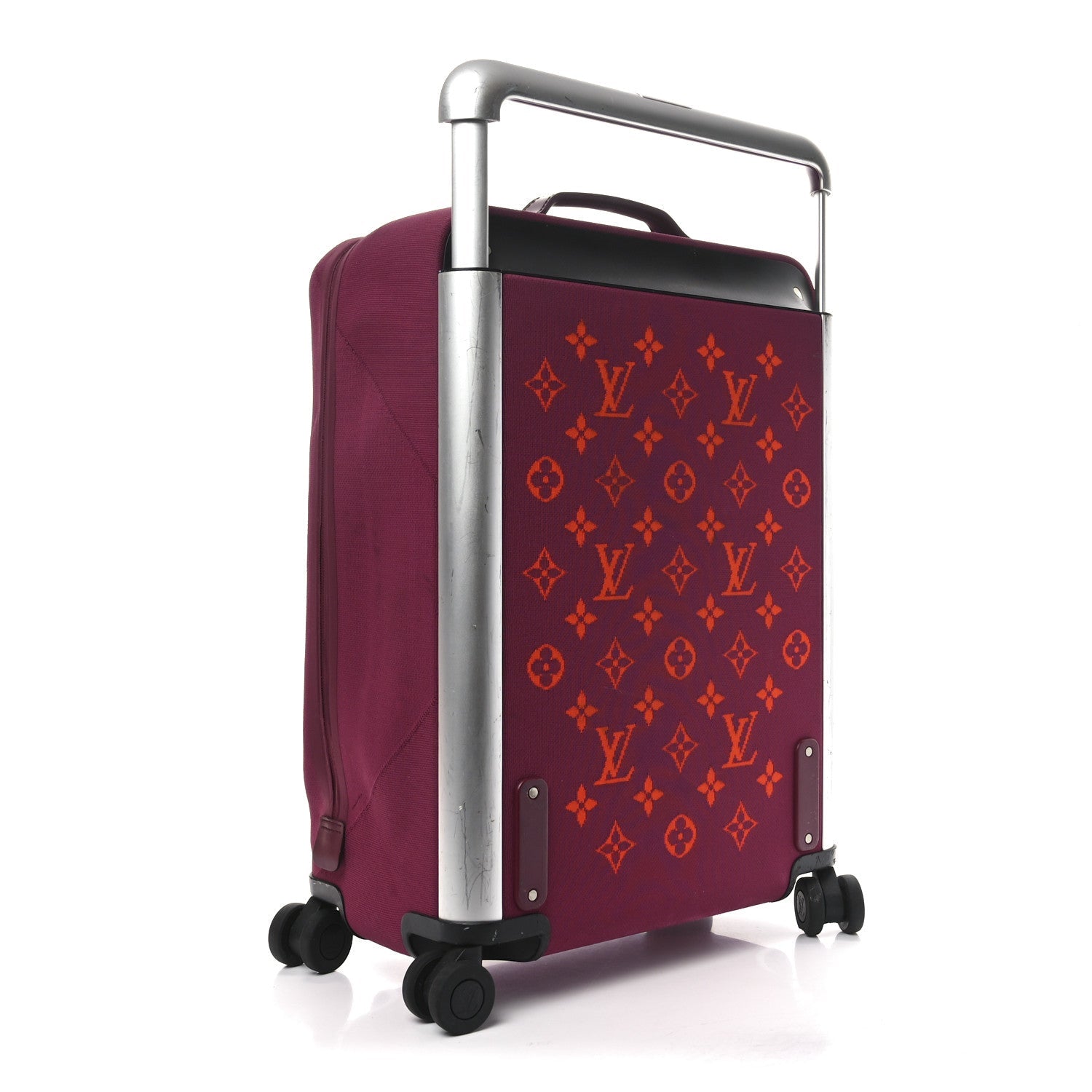 Knit Monogram Horizon Soft 55 Suitcase Fuchsia