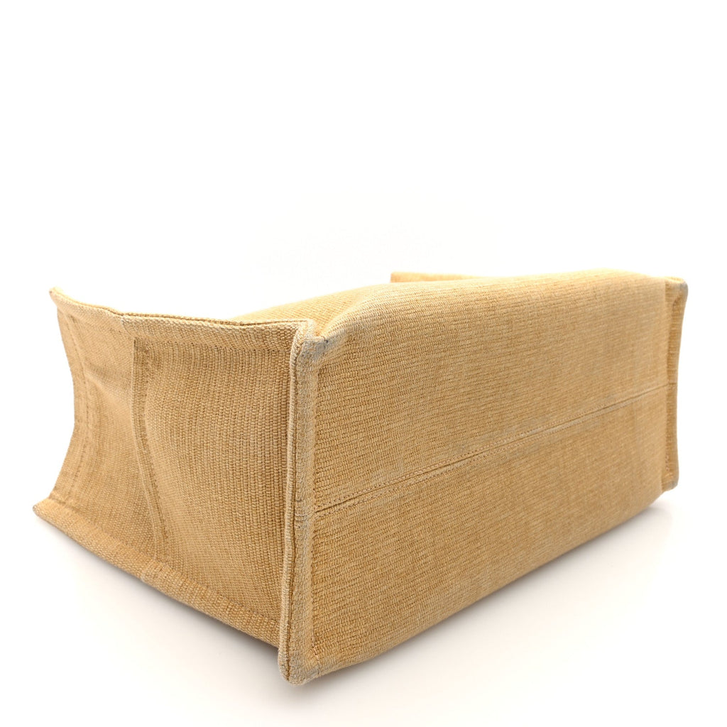 Canvas Calfskin Triomphe Large Cabas  Natural Tan