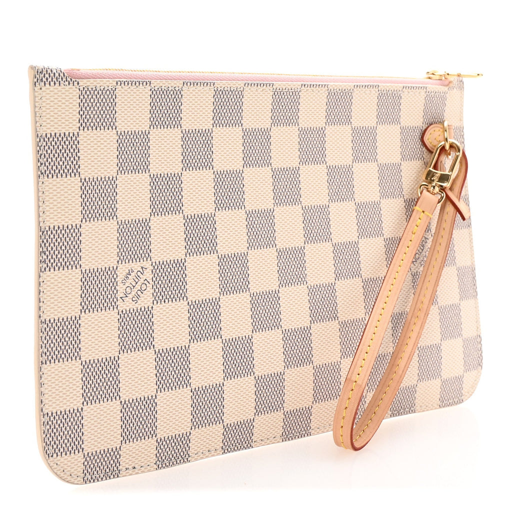Damier Azur Neverfull MM GM Pochette Rose Ballerine