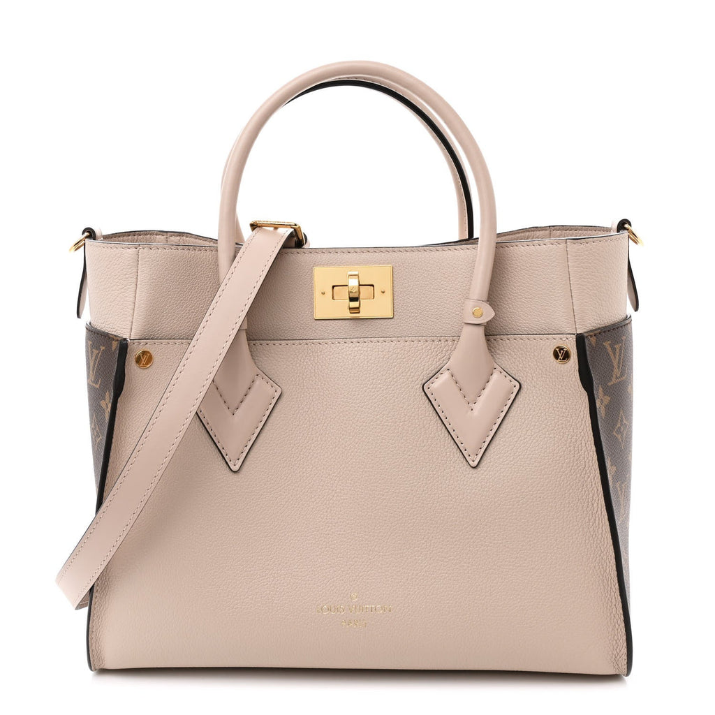 Calfskin Monogram On My Side MM Greige