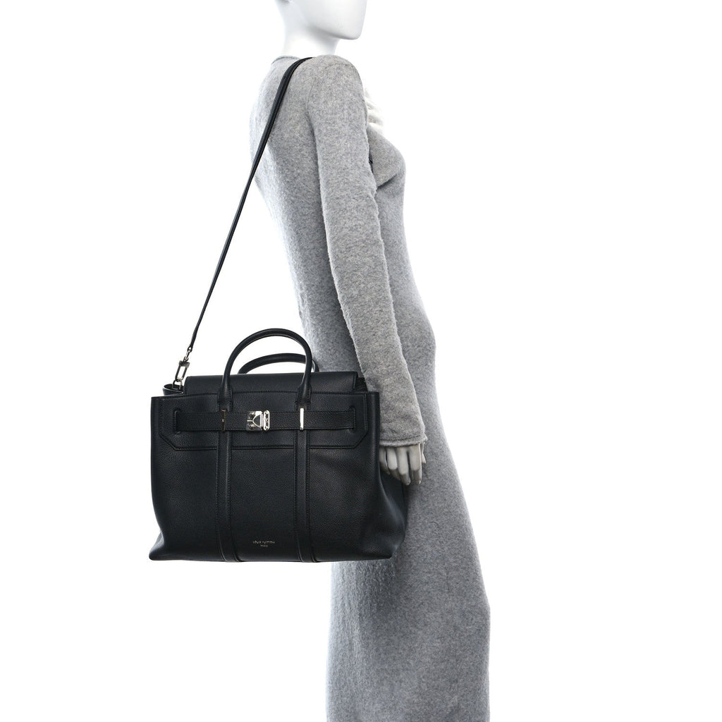 Millesime Calfskin Georges Tote MM Black