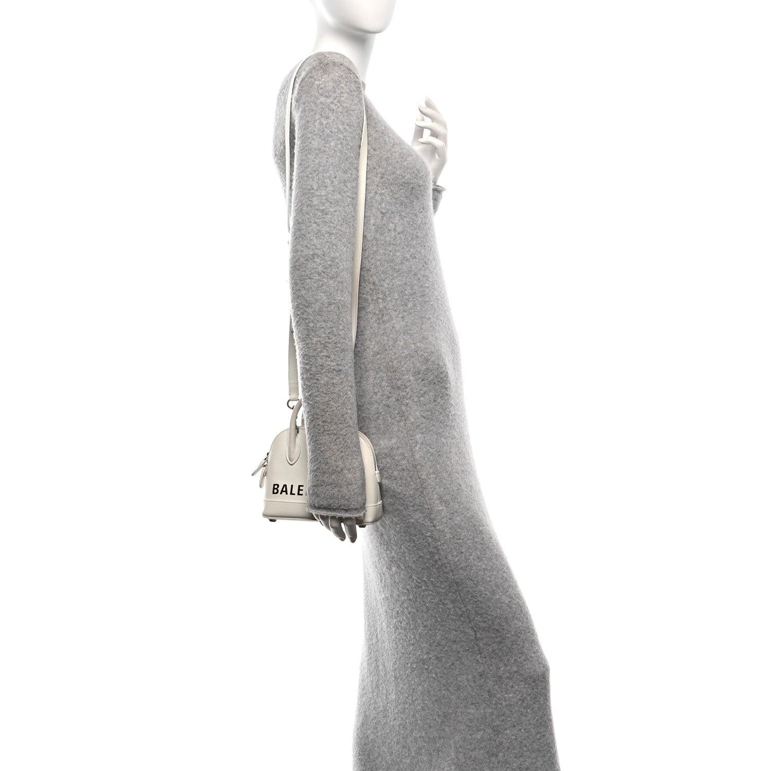 Grained Calfskin XXS Ville Top Handle Bag White Black