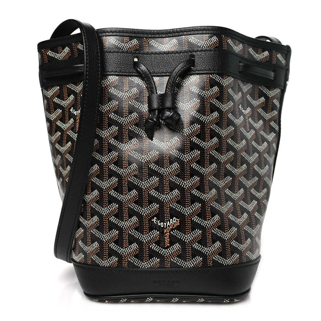 Goyardine Petit Flot Bucket Bag PM Black