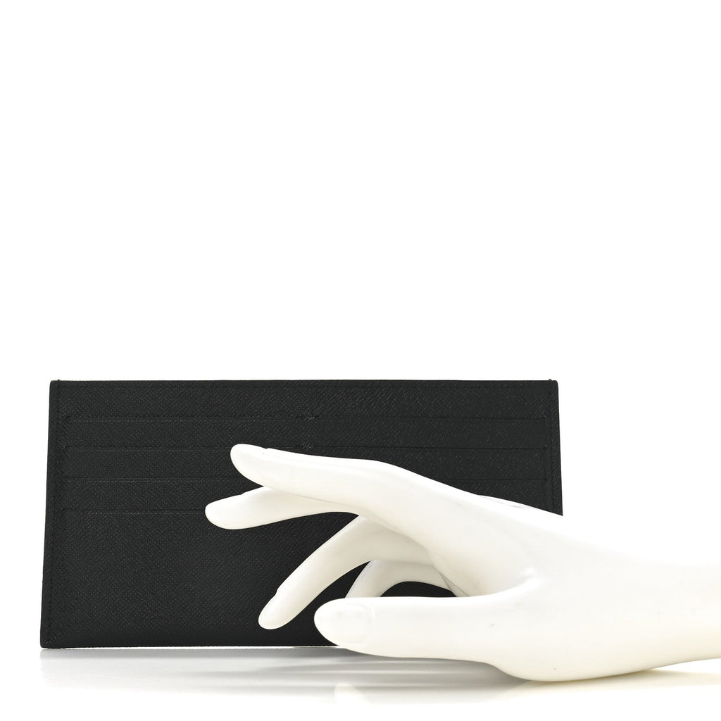 Calfskin Felicie Chain Wallet  Holder Insert Black