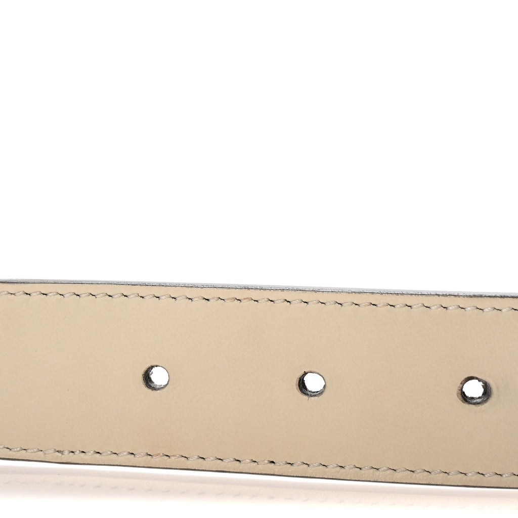 GG Supreme Monogram Matte Plutone Calfskin Double G 30mm Belt 75 30 Beige Ebony Mystic White