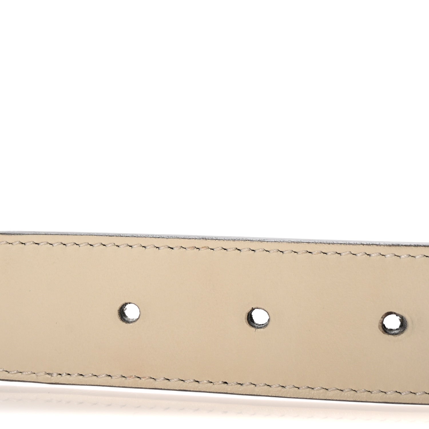 GG Supreme Monogram Matte Plutone Calfskin Double G 30mm Belt 75 30 Beige Ebony Mystic White