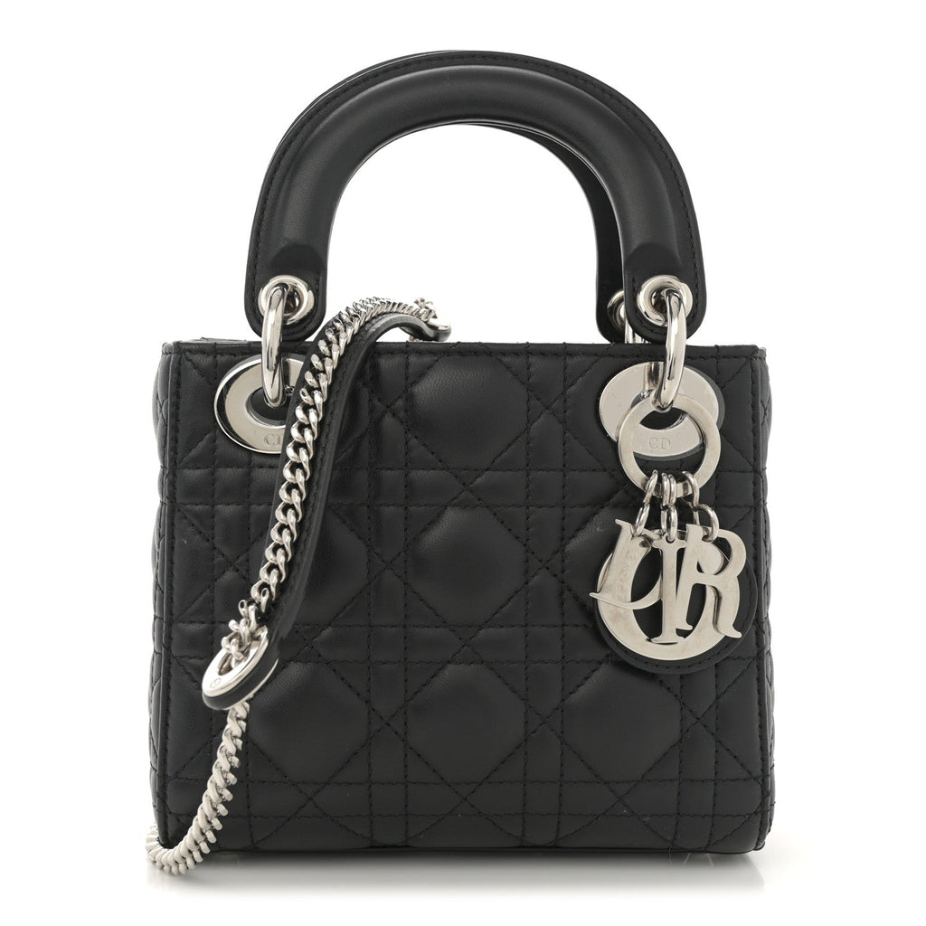 Lambskin Cannage Mini Lady Dior Black