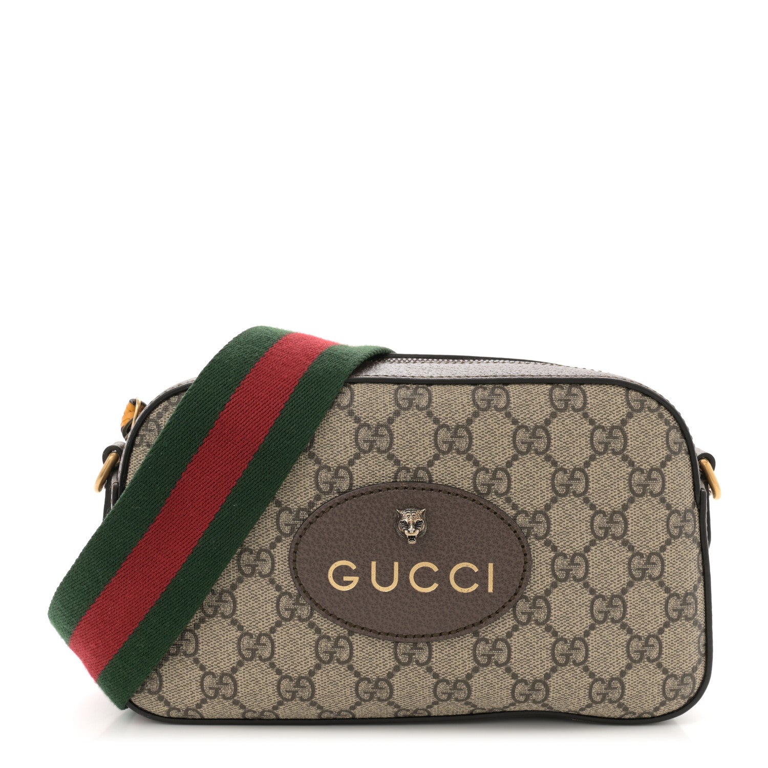 GG Supreme Monogram Web Neo Vintage Shoulder Bag Beige New Acero Crop