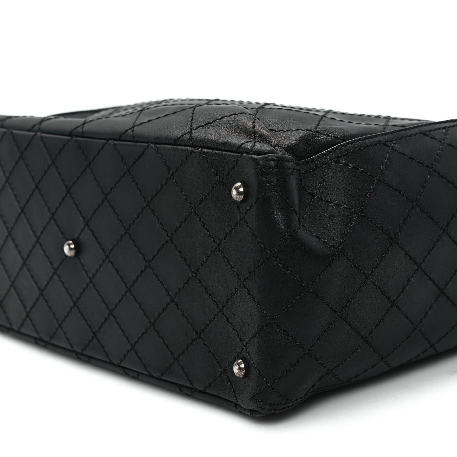 Calfskin CC Pocket Tote Black
