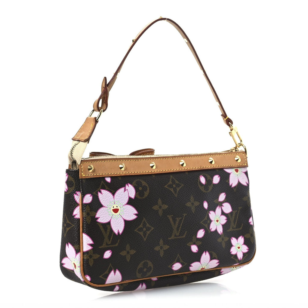 Monogram Cherry Blossom Pochette Accessories Brown