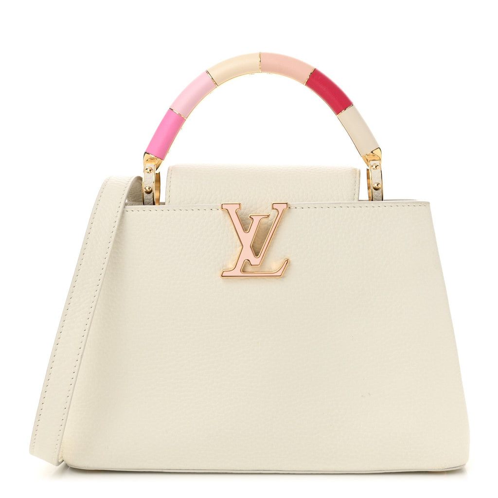 Taurillon Lambskin Calfskin Capucines BB Snow White