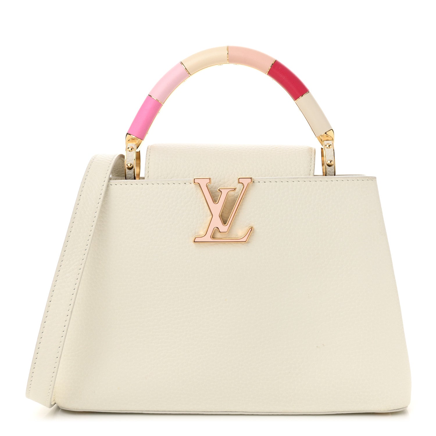 Taurillon Lambskin Calfskin Capucines BB Snow White