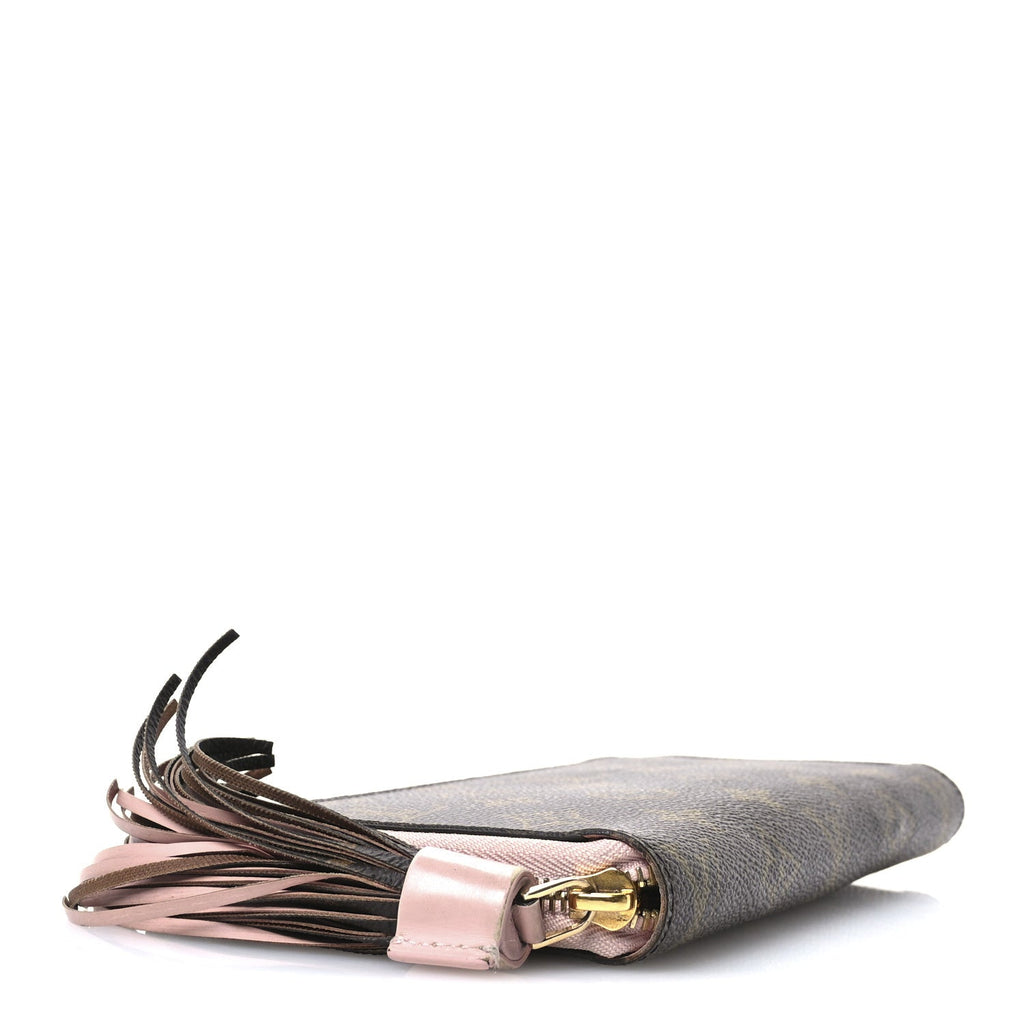 Monogram Pompon Zippy Wallet Rose Ballerine