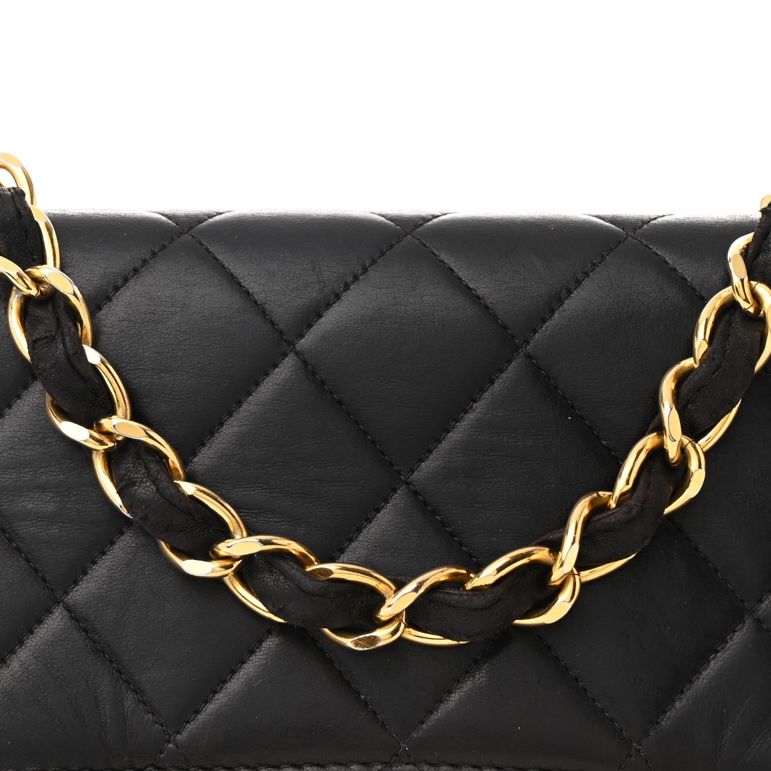Lambskin Quilted XL Jumbo Single Flap Black