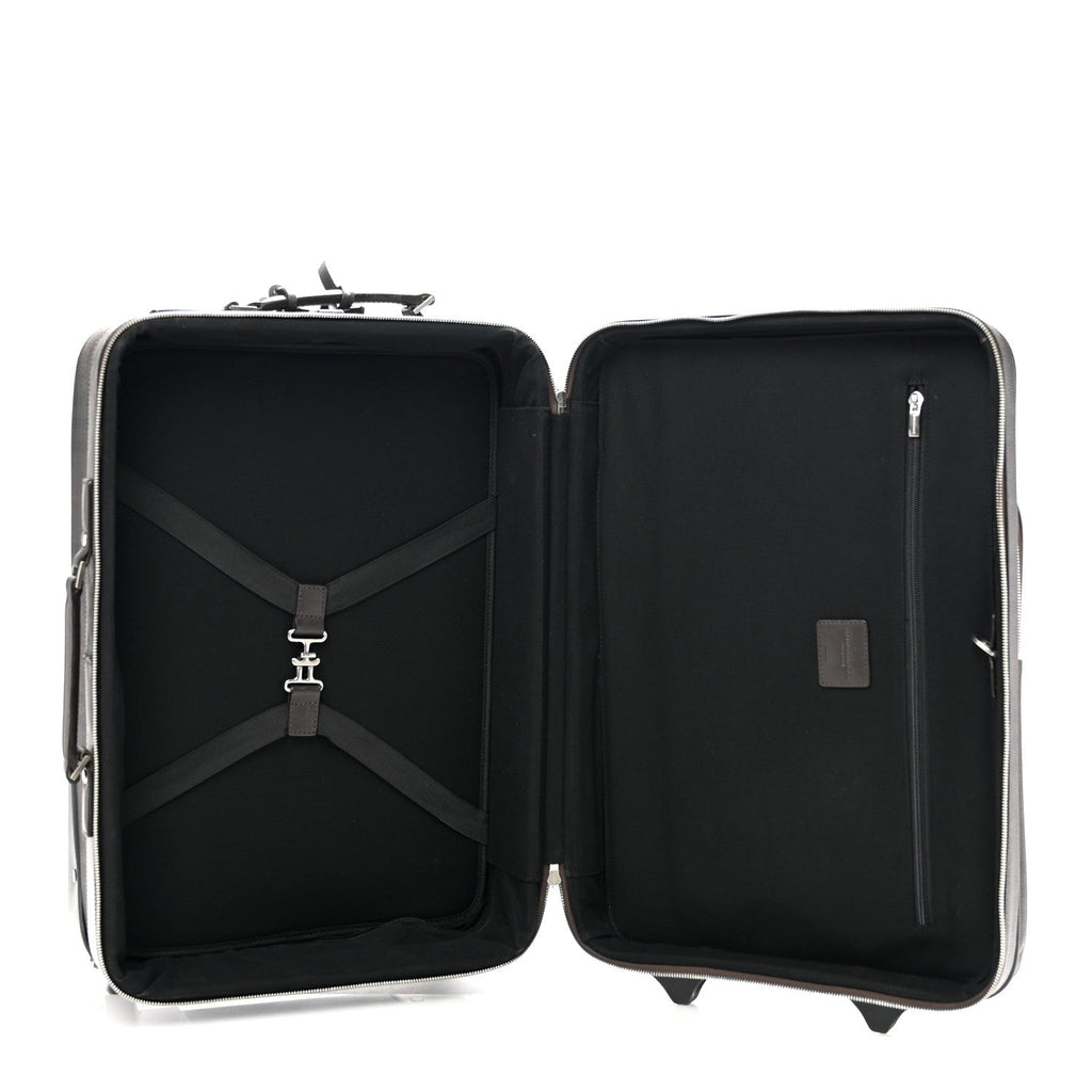 Smoked Haymarket Check Carry-On Suitcase Chocolate