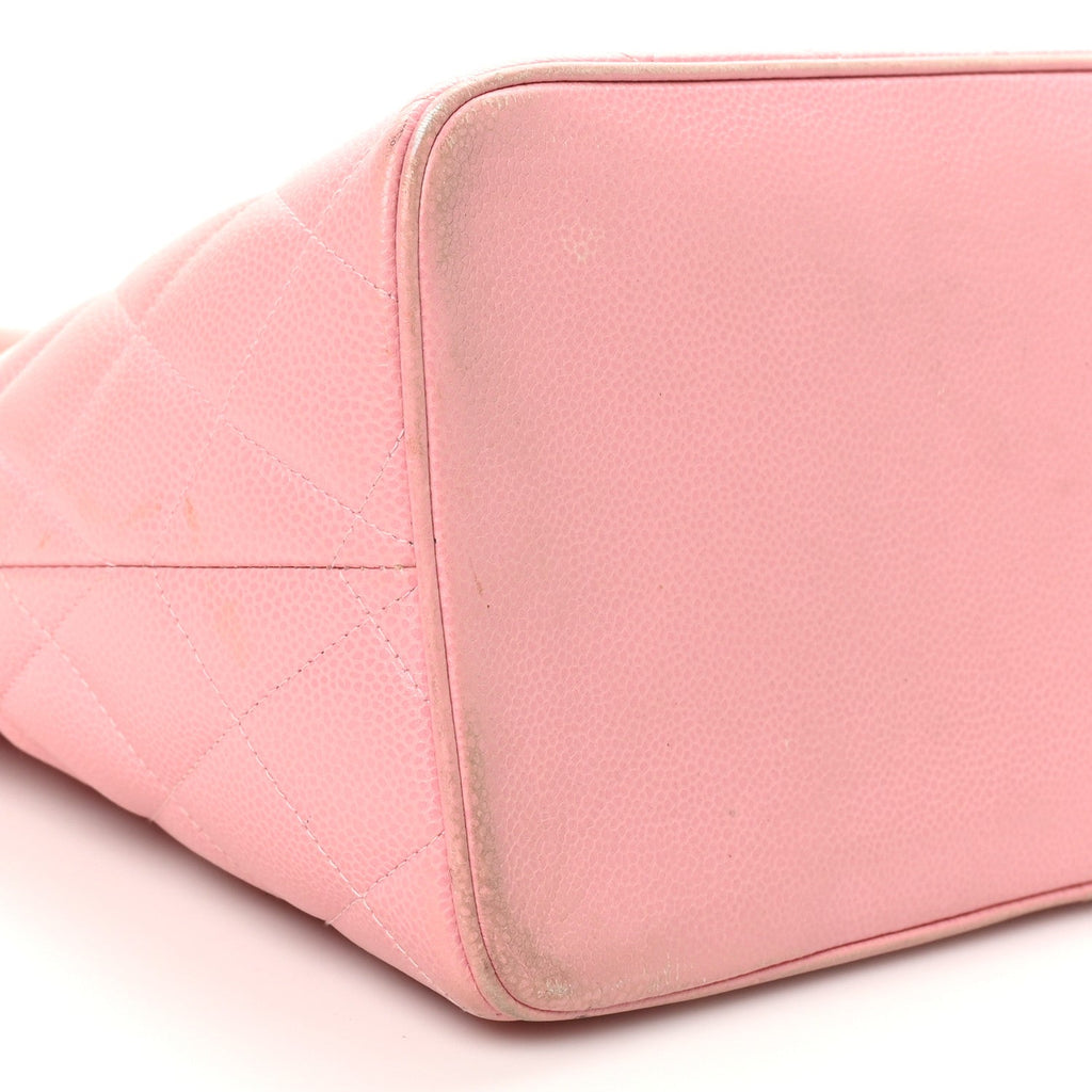 Caviar Quilted Medallion Tote Light Pink