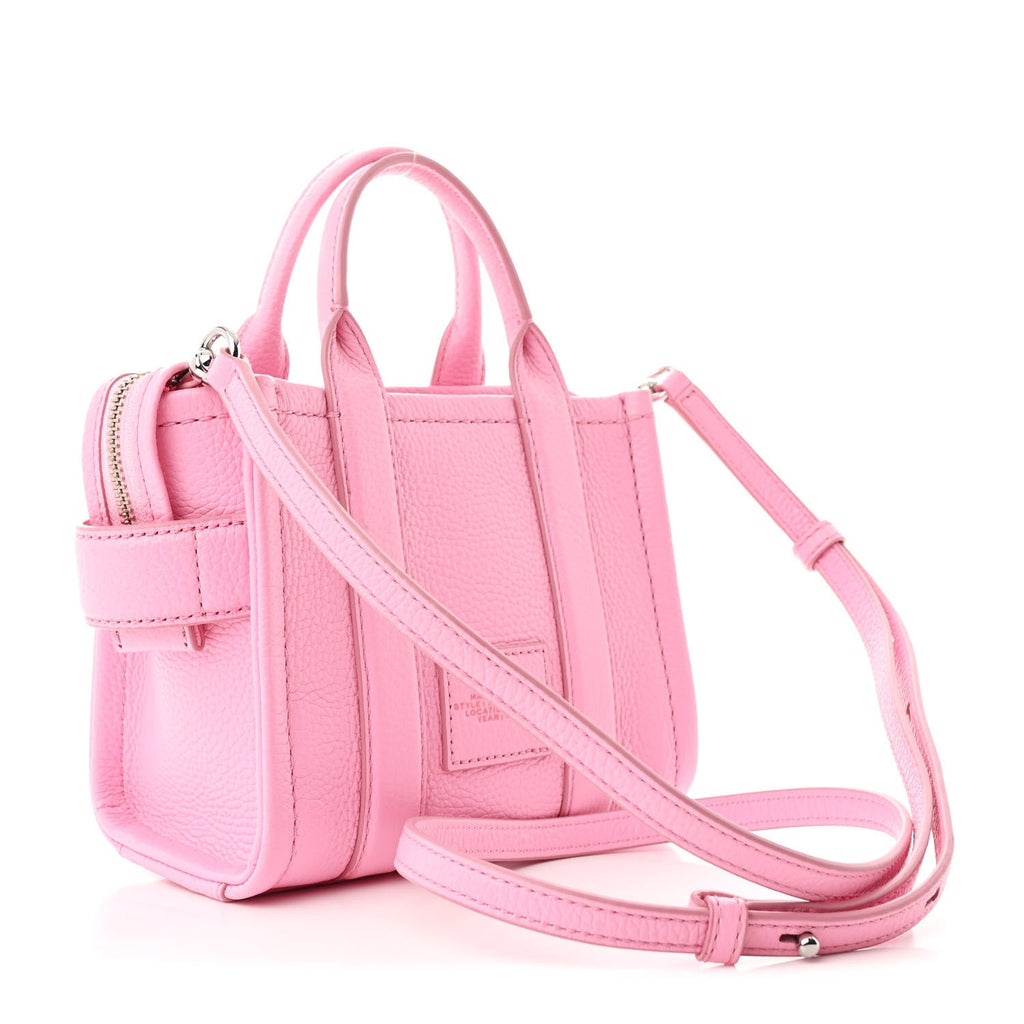 Grained Calfskin Micro The Tote Bag Pink
