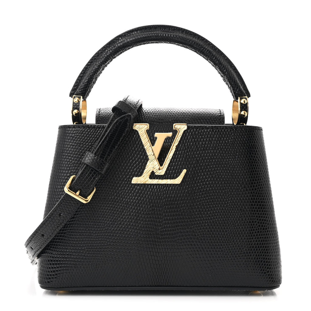 Lizard Capucines Mini Black