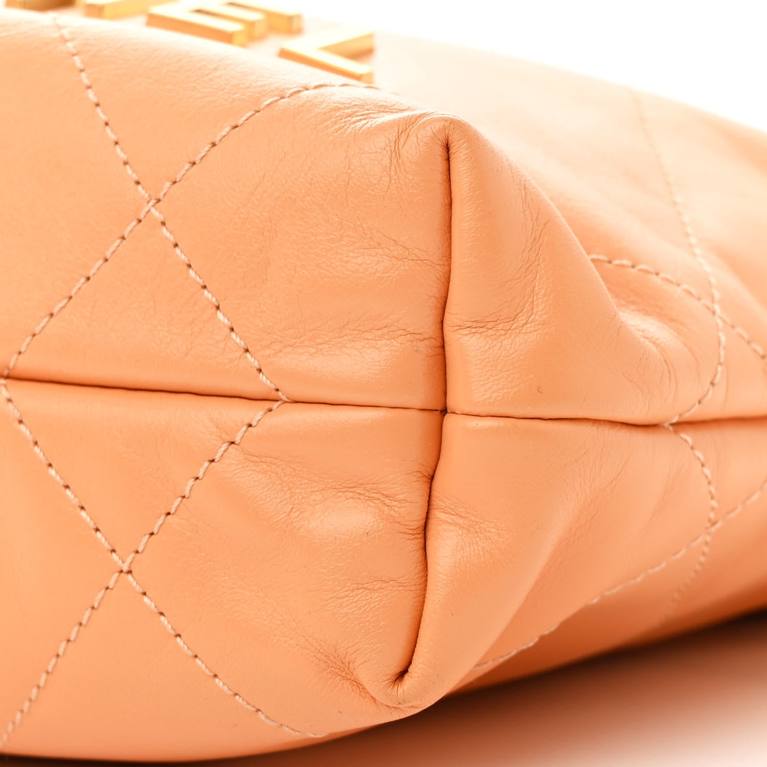 Shiny Calfskin Quilted Mini Chanel 22 Orange
