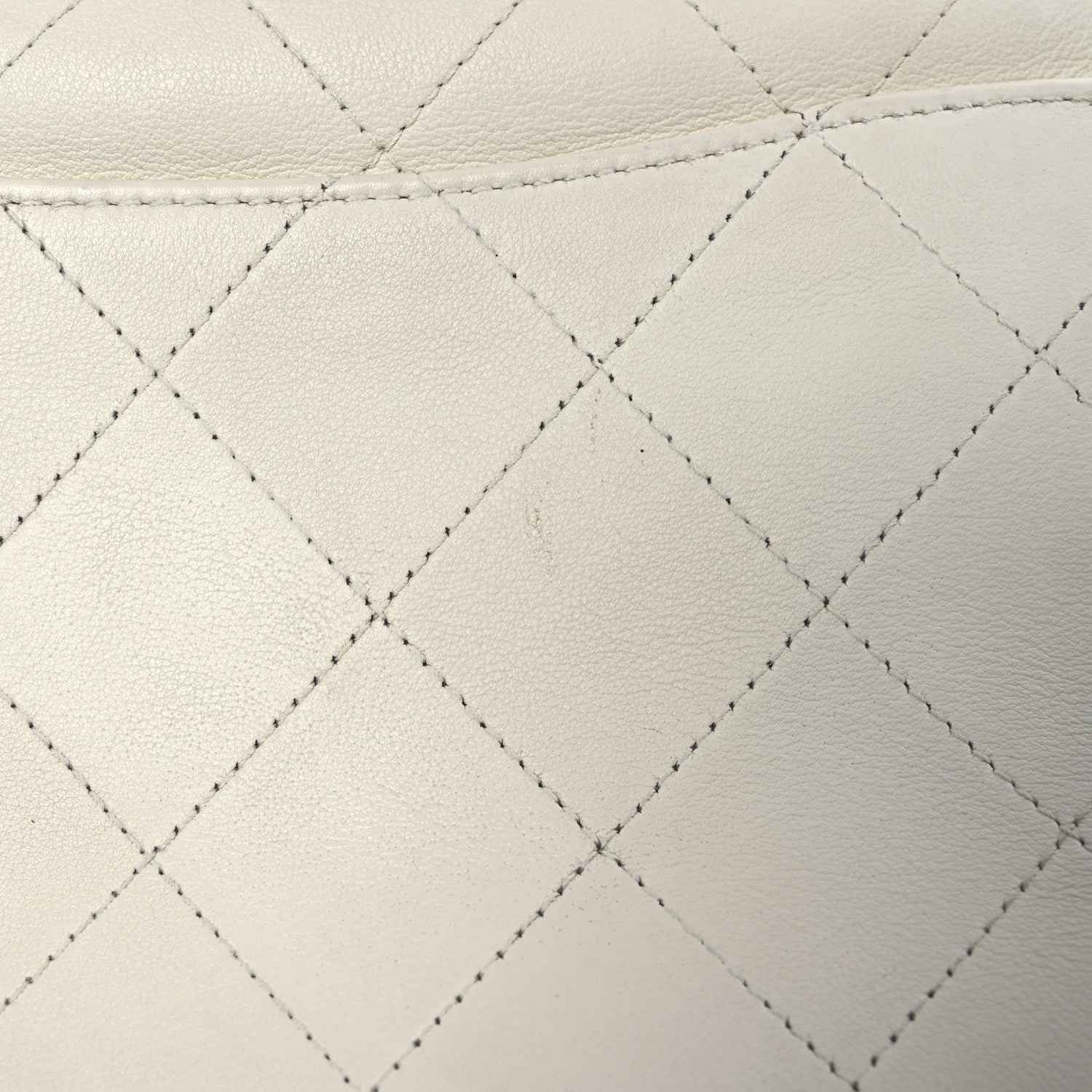 Calfskin Stitched Small Urban Shopping Tote White