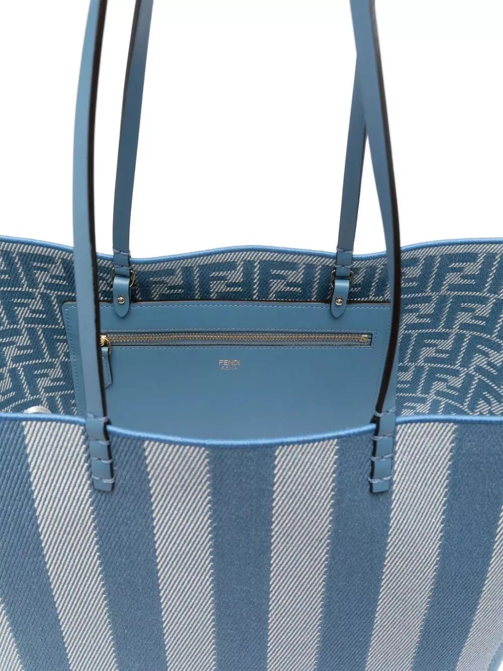 pequin striped and ff fabric roll large reversible shopper