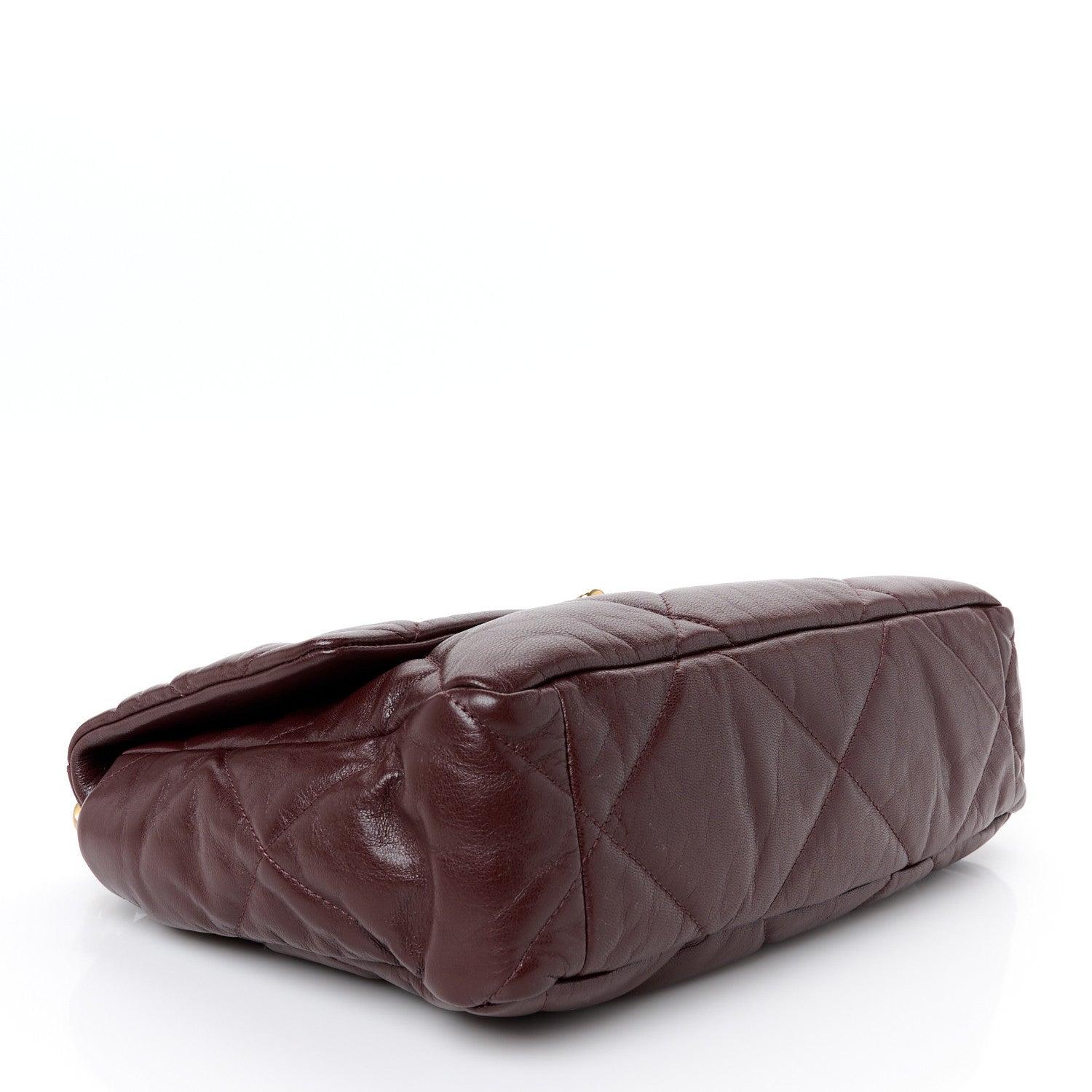Goatskin Quilted Large Chanel 19 Flap Brown