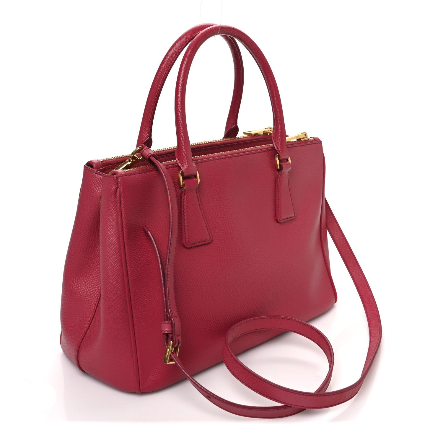 Saffiano Medium Galleria Double Zip Tote Peonia