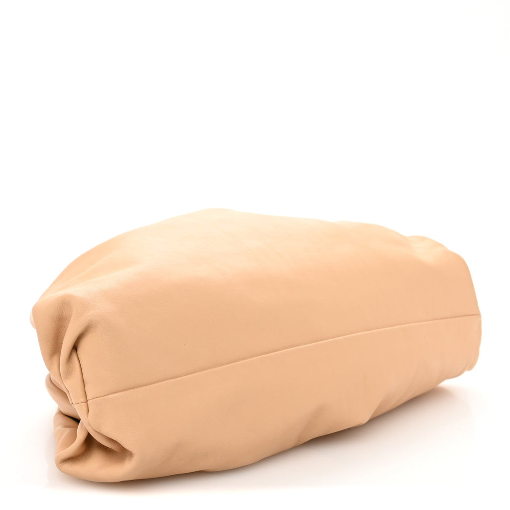 Smooth Butter Calf The Pouch Oversized Clutch Almond