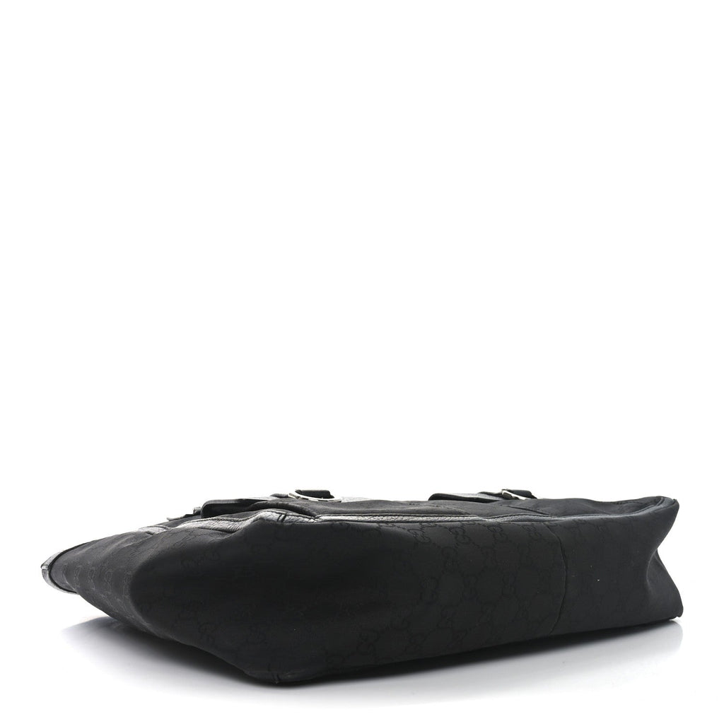 Nylon Monogram Abbey D Ring Tote Black