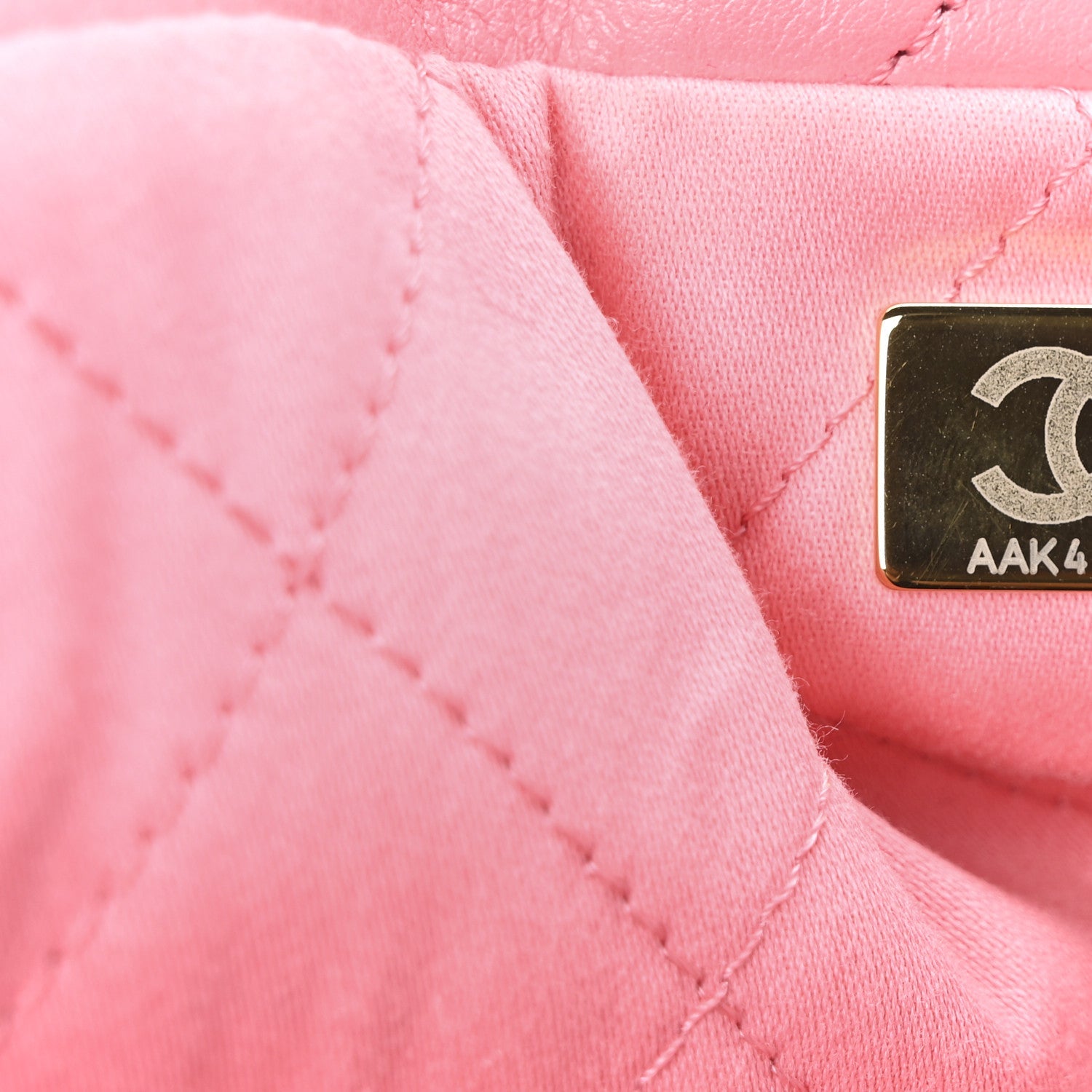 Shiny Calfskin Quilted Chanel 22 Drawstring Bag Coral Pink