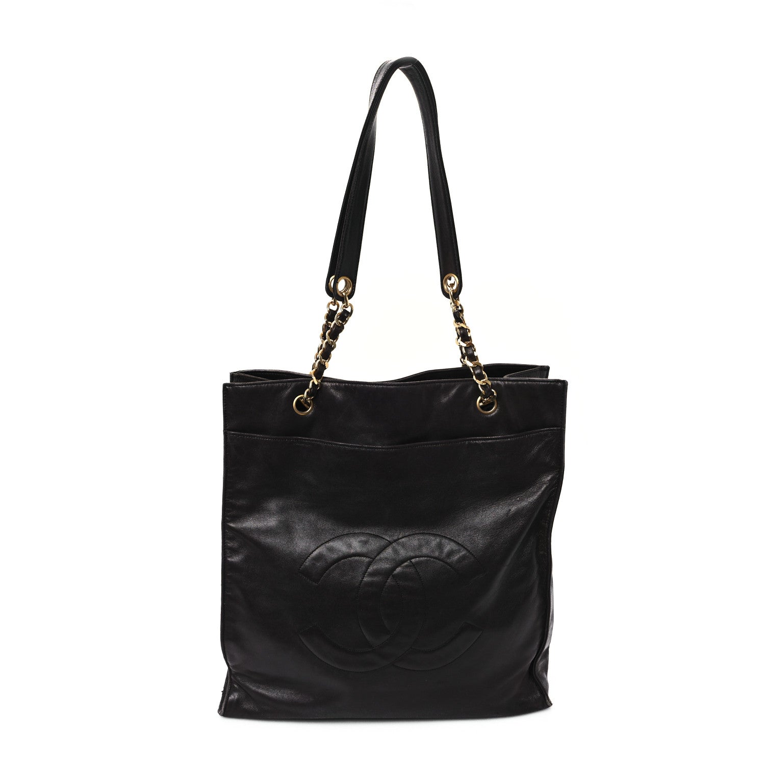 Lambskin CC Shoulder Bag Brown